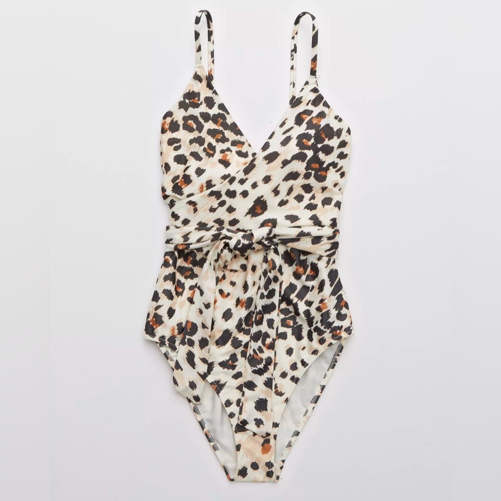 Aerie wrap around leopard bathing suit.   No tags but never worn.